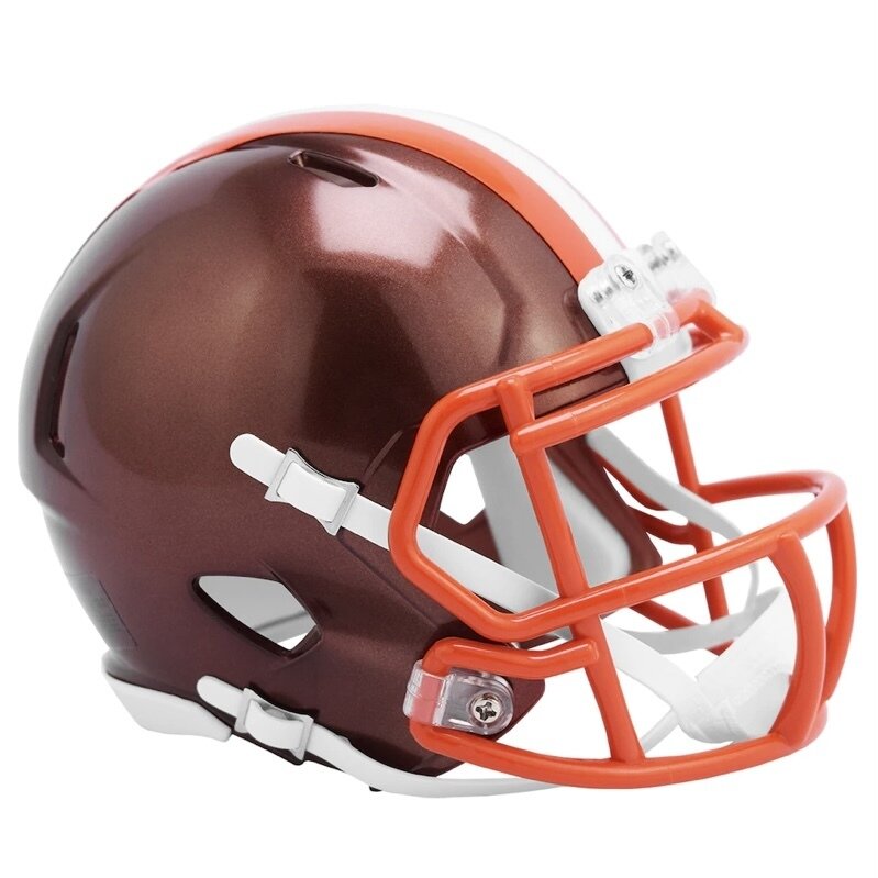 Cleveland Browns Riddell Flash Alternate Revolution Speed Mini Helmet