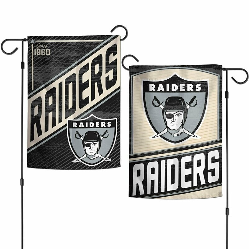 Las Vegas Raiders Retro 12.5 Las Vegas Raiders Retro 12.5" x 18" Premium 2-Sided Garden Flag