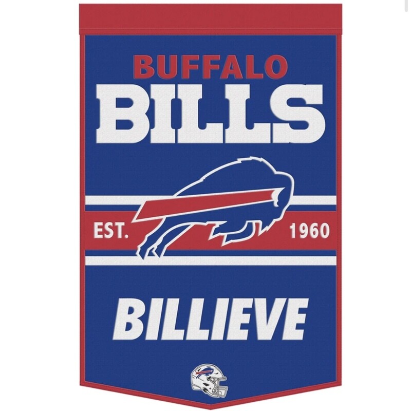 Buffalo Bills Billieve 24 x 38 Wool Banner Buffalo Bills Billieve 24 x 38 Wool Banner