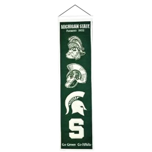 Michigan State Spartans 8 Michigan State Spartans 8" x 32" Heritage Banner