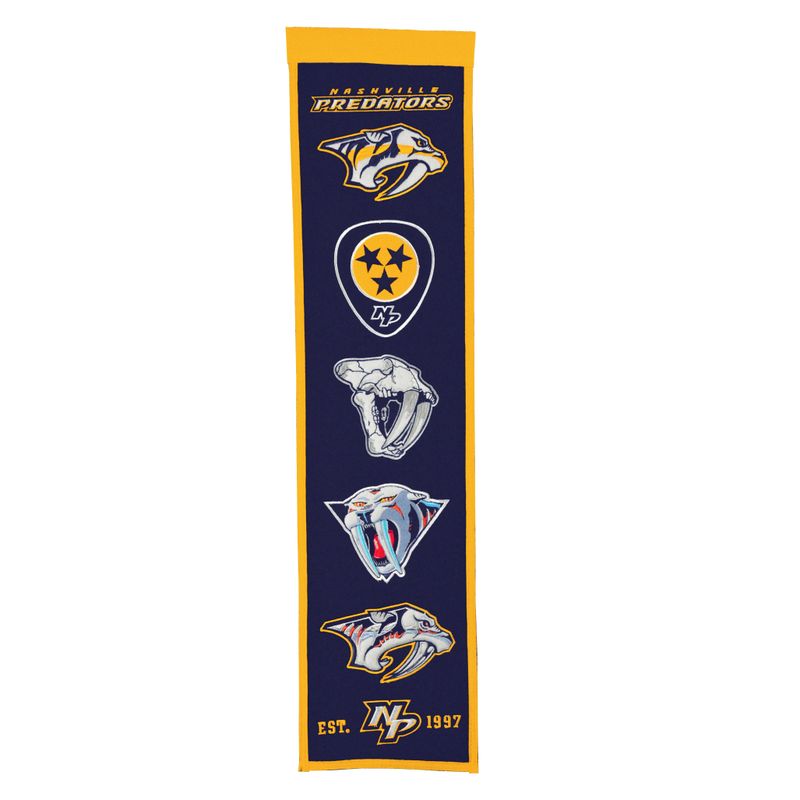 Nashville Predators 8 Nashville Predators 8" x 32" Heritage Banner