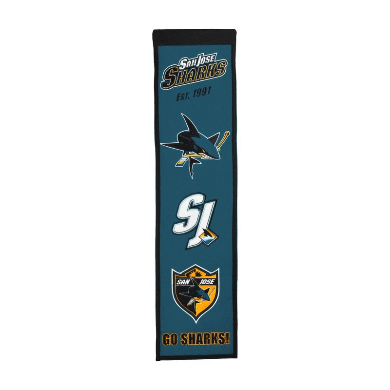 San Jose Sharks 8" x 32" Heritage Banner