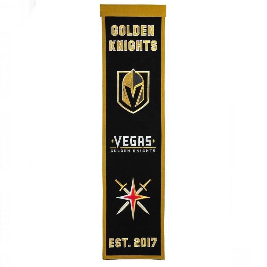 Vegas Golden Knights 8 Vegas Golden Knights 8" x 32" Heritage Banner