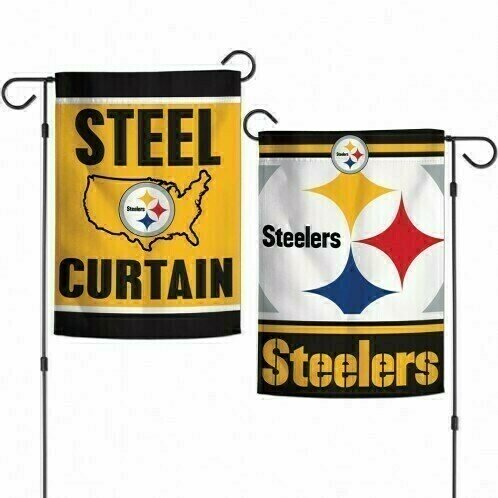 Pittsburgh Steelers Slogan 12.5 Pittsburgh Steelers Slogan 12.5" x 18" Premium 2-Sided Garden Flag