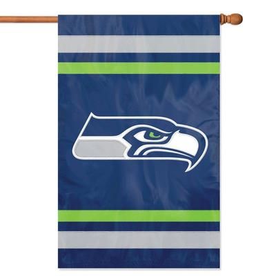 Seattle Seahawks 28" x 44" Vertical Embroidered 2 Sided Flag