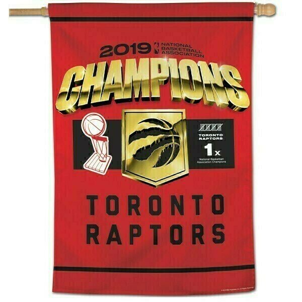 Toronto Raptors 2019 NBA Champs 28" x 40" Vertical Flag