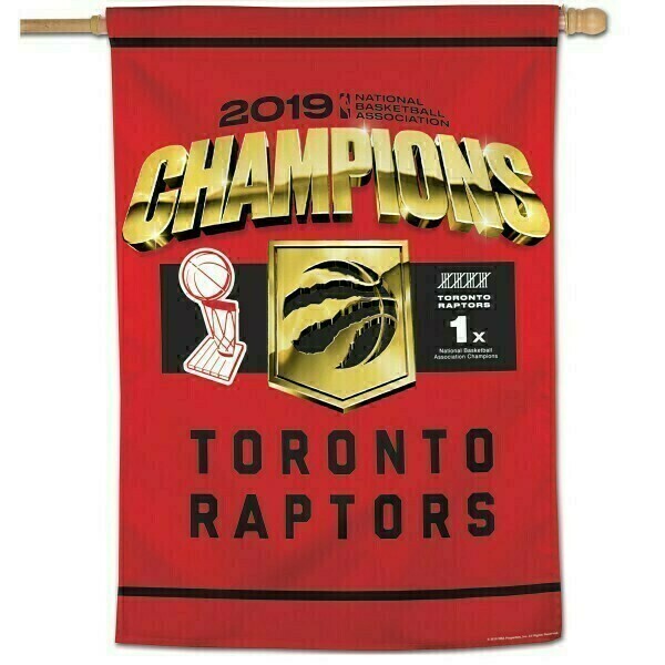 Toronto Raptors 2019 NBA Champs 28" x 40" Vertical Flag