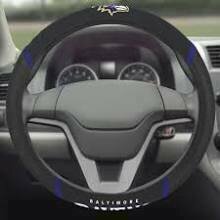 Baltimore Ravens Embroidered Car Steering Wheel Cover Baltimore Ravens Embroidered Car Steering Wheel Cover