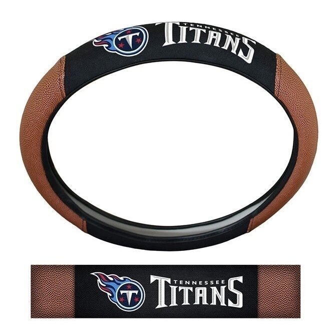 Tennessee Titans Premium Embroidered Pigskin Style Car Steering Wheel Cover