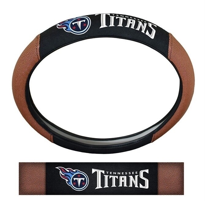 Tennessee Titans Premium Embroidered Pigskin Style Car Steering Wheel Cover