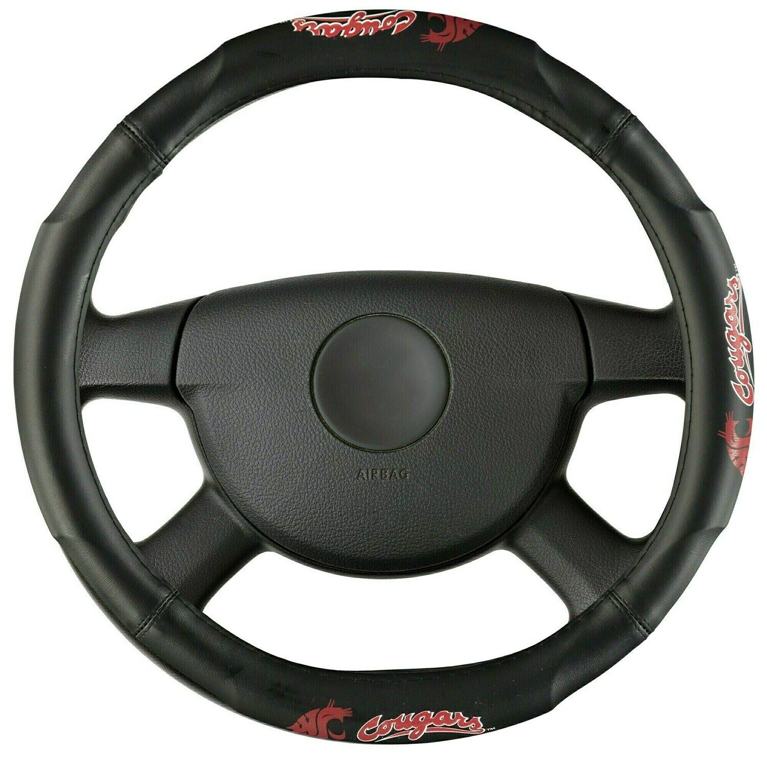 Washington State Cougars Rubber Car Steering Wheel Cover