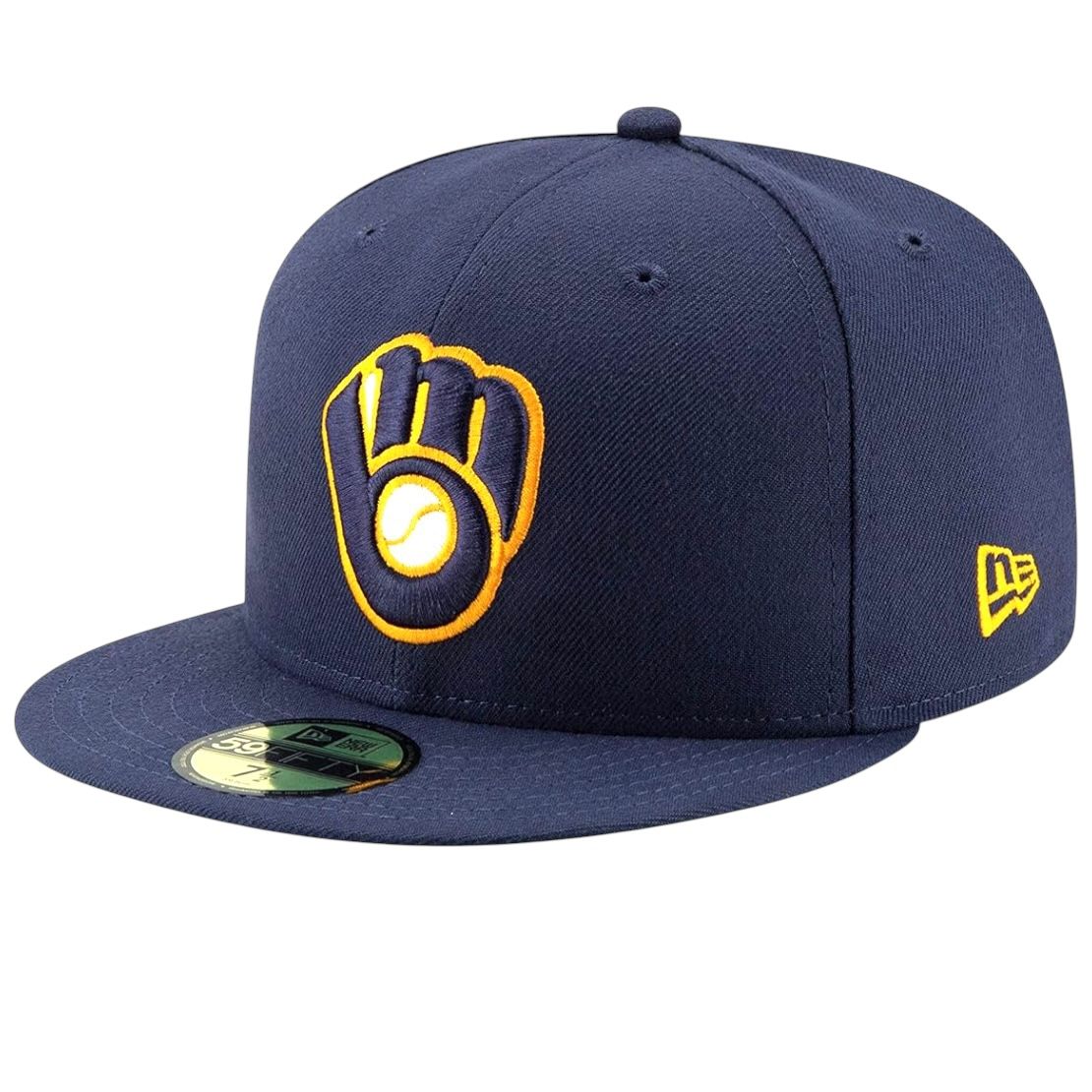 Milwaukee Brewers Men's Blue New Era 59Fifty Fitted Hat Milwaukee Brewers Men's Blue New Era 59Fifty Fitted Hat