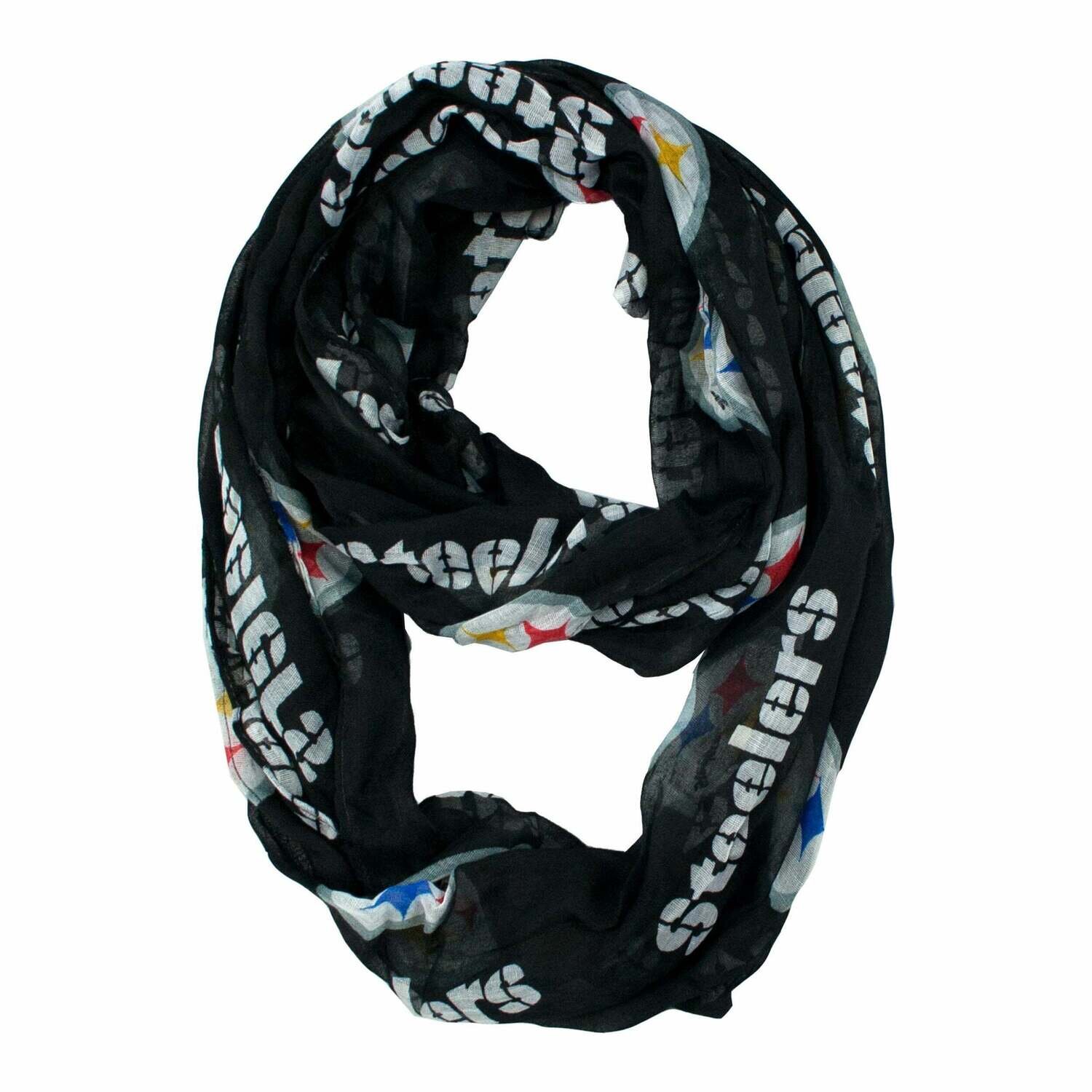 Pittsburgh Steelers Women’s Black Infinity Scarf Pittsburgh Steelers Women’s Black Infinity Scarf