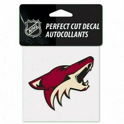 Arizona Coyotes 4" x 4" Perfect Cut Color Decal Set of 2
