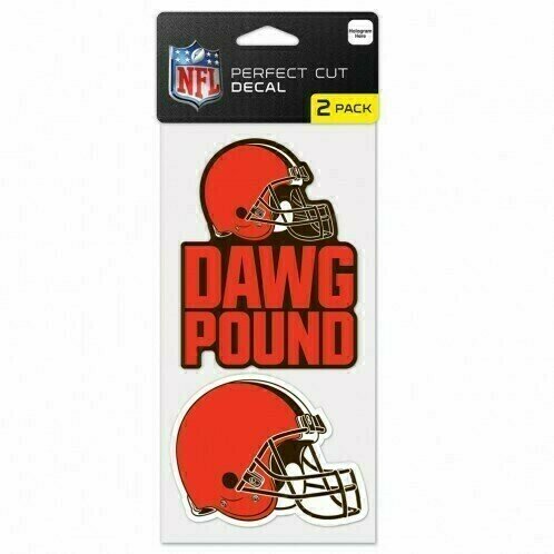 Cleveland Browns Slogan 4" x 8" Perfect Cut 2 Piece Decal