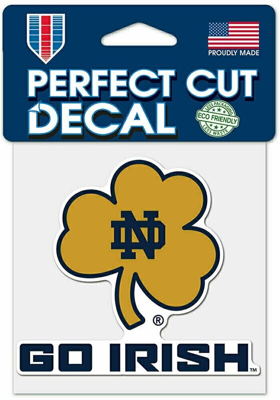 Notre Dame Fighting Irish Go Irish 4 Notre Dame Fighting Irish Go Irish 4" x 4" Perfect Cut Color Decal
