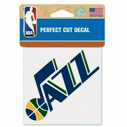 Utah Jazz 4 Utah Jazz 4" x 4" Perfect Cut Color Decal