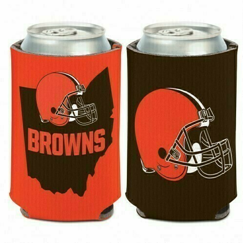 Cleveland Browns State 12 Ounce Can Cooler Koozie Cleveland Browns State 12 Ounce Can Cooler Koozie