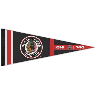 Chicago Blackhawks 12 Chicago Blackhawks 12" x 30" Premium Pennant