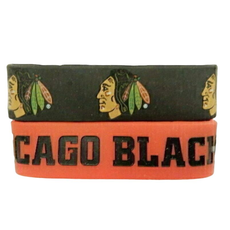Chicago Blackhawks Rubber Bulk Wrist Bands