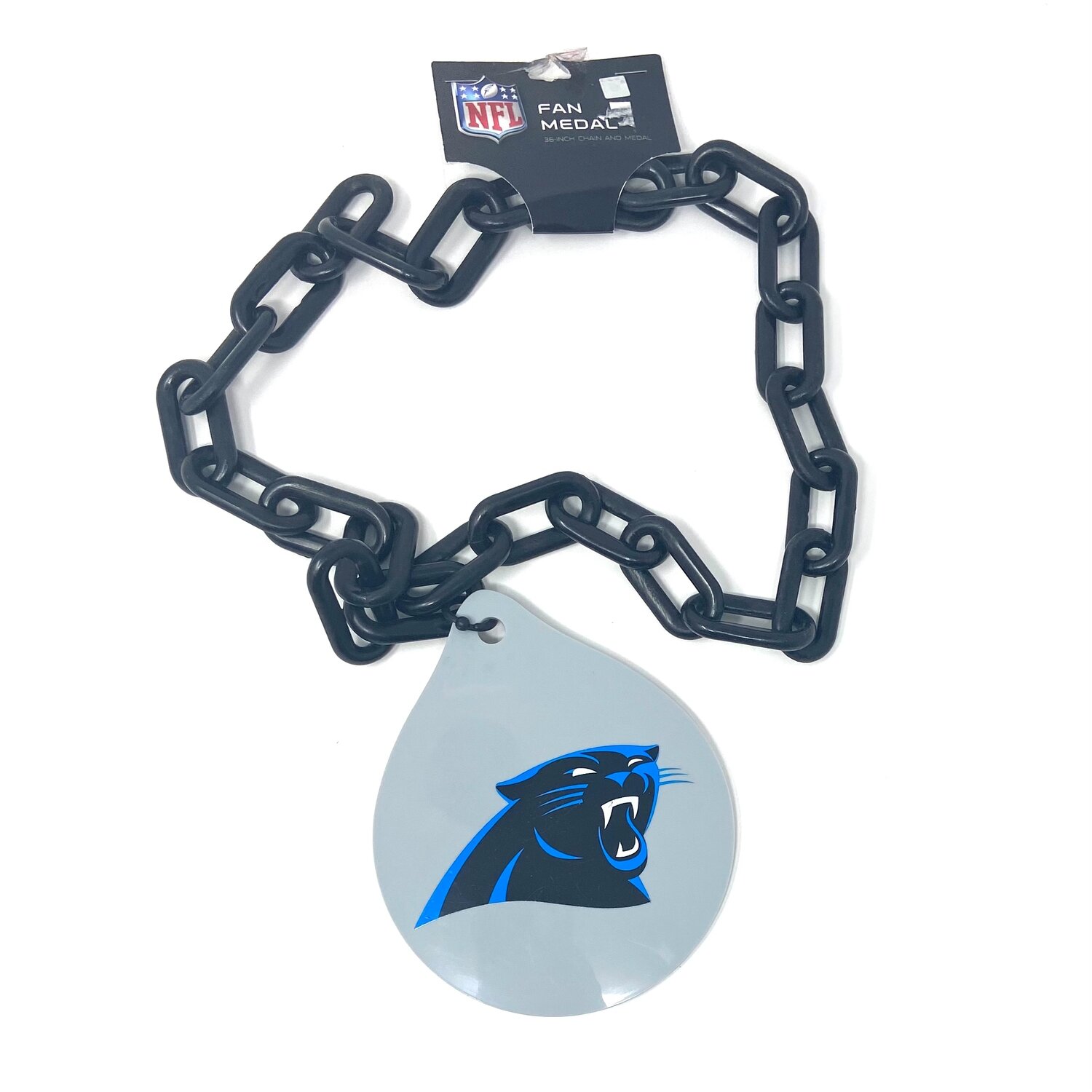 Carolina Panthers Fan Medal Plastic Chain Necklace Carolina Panthers Fan Medal Plastic Chain Necklace