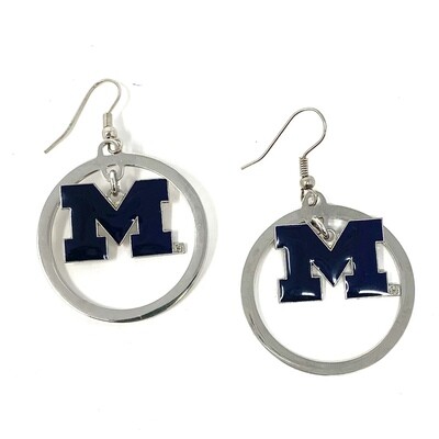 Michigan Wolverines Dangle Earrings Michigan Wolverines Dangle Earrings