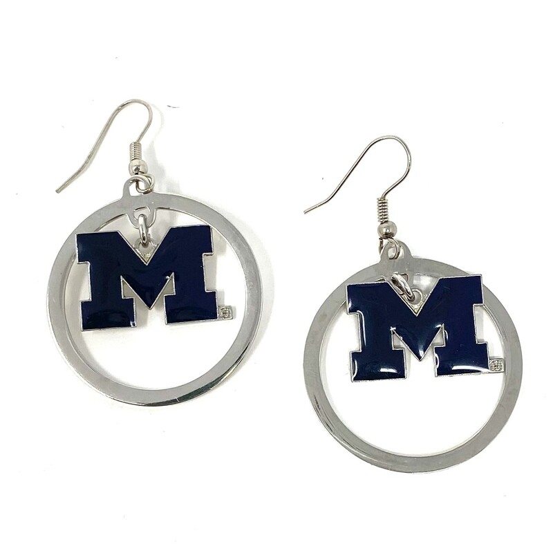 Michigan Wolverines Dangle Earrings Michigan Wolverines Dangle Earrings