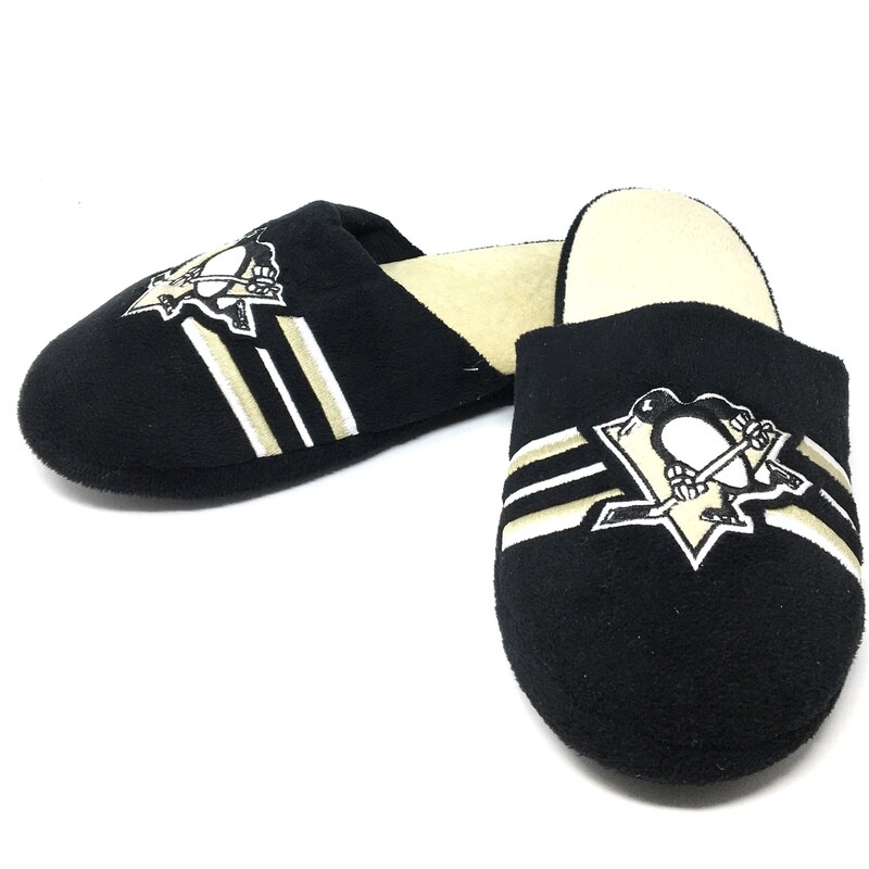 Pittsburgh Penguins Men's Striped Forever Slippers Pittsburgh Penguins Men's Striped Forever Slippers