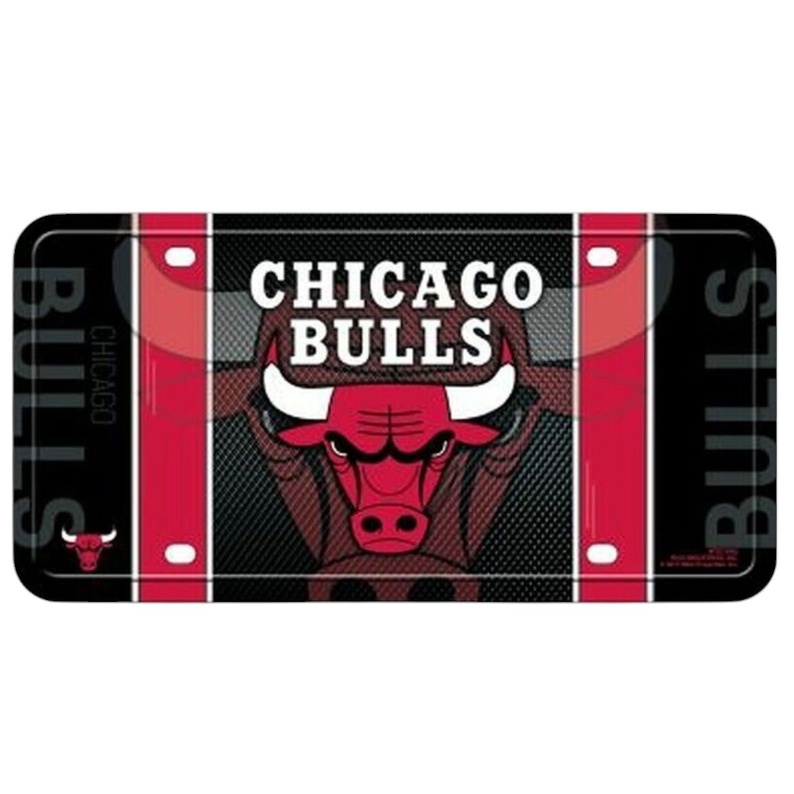 Chicago Bulls Lightweight Metal License Plate