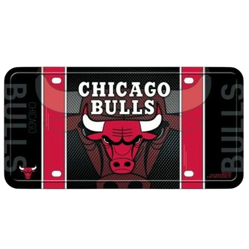 Chicago Bulls Lightweight Metal License Plate