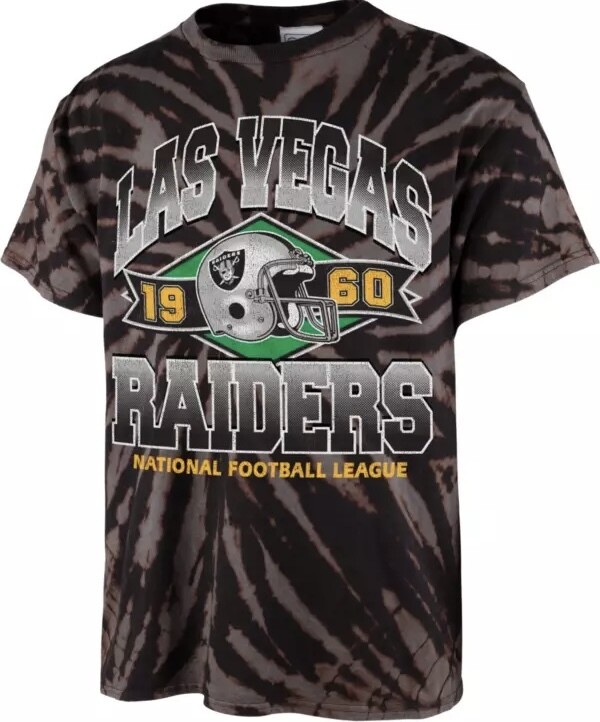 Las Vegas Raiders Men’s Tie Dye 47 Brand Legacy T-Shirt Las Vegas Raiders Men’s Tie Dye 47 Brand Legacy T-Shirt