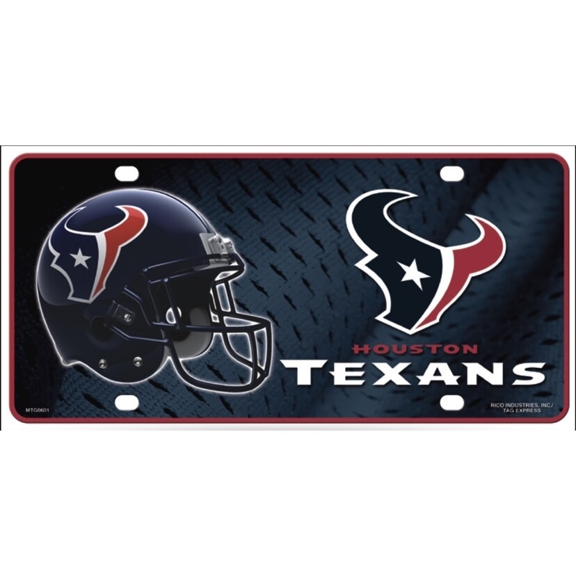 Houston Texans Lightweight Metal License Plate