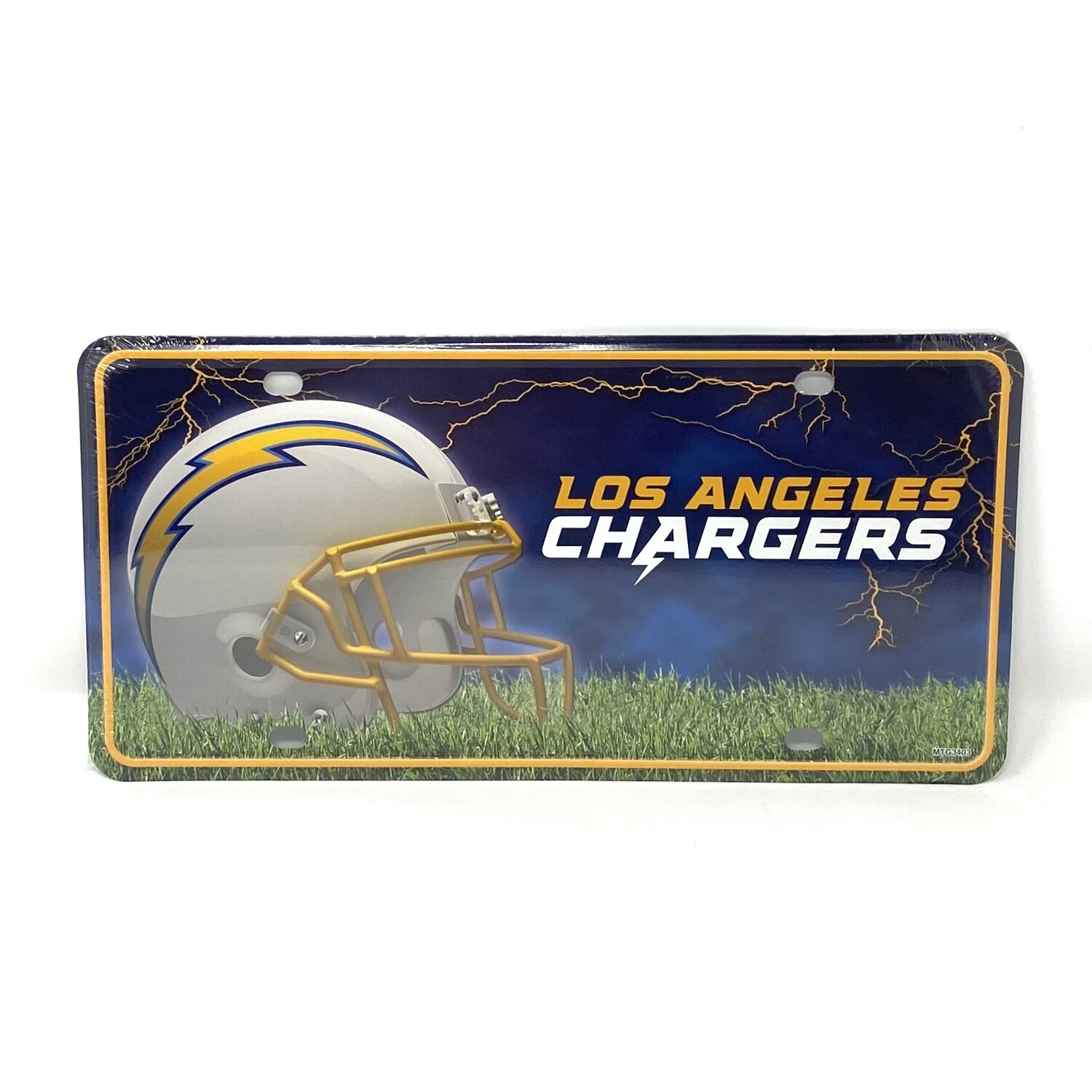 Los Angeles Chargers Lightweight Metal License Plate