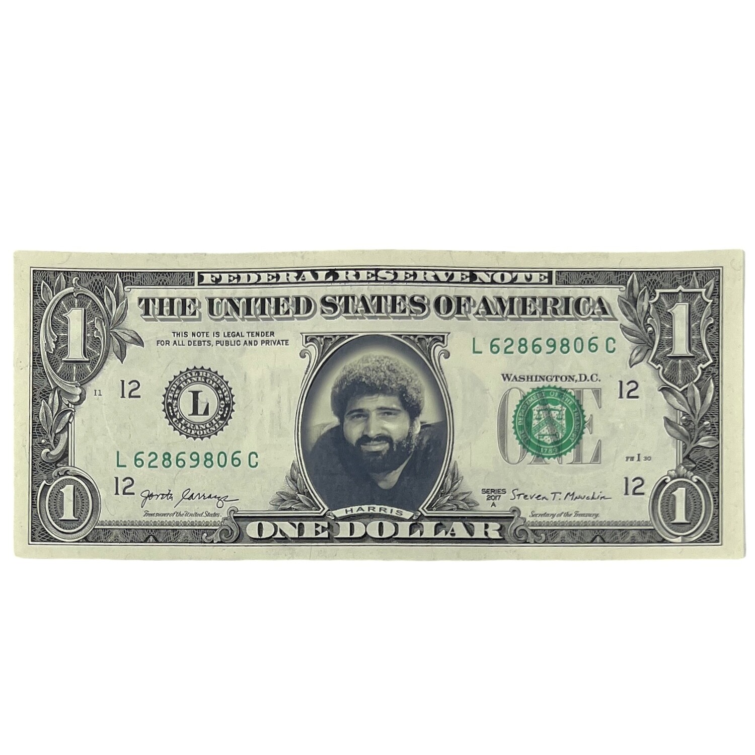 Franco Harris Famous Face Dollar Bill Franco Harris Famous Face Dollar Bill