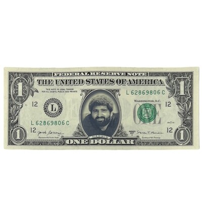 Franco Harris Famous Face Dollar Bill Franco Harris Famous Face Dollar Bill