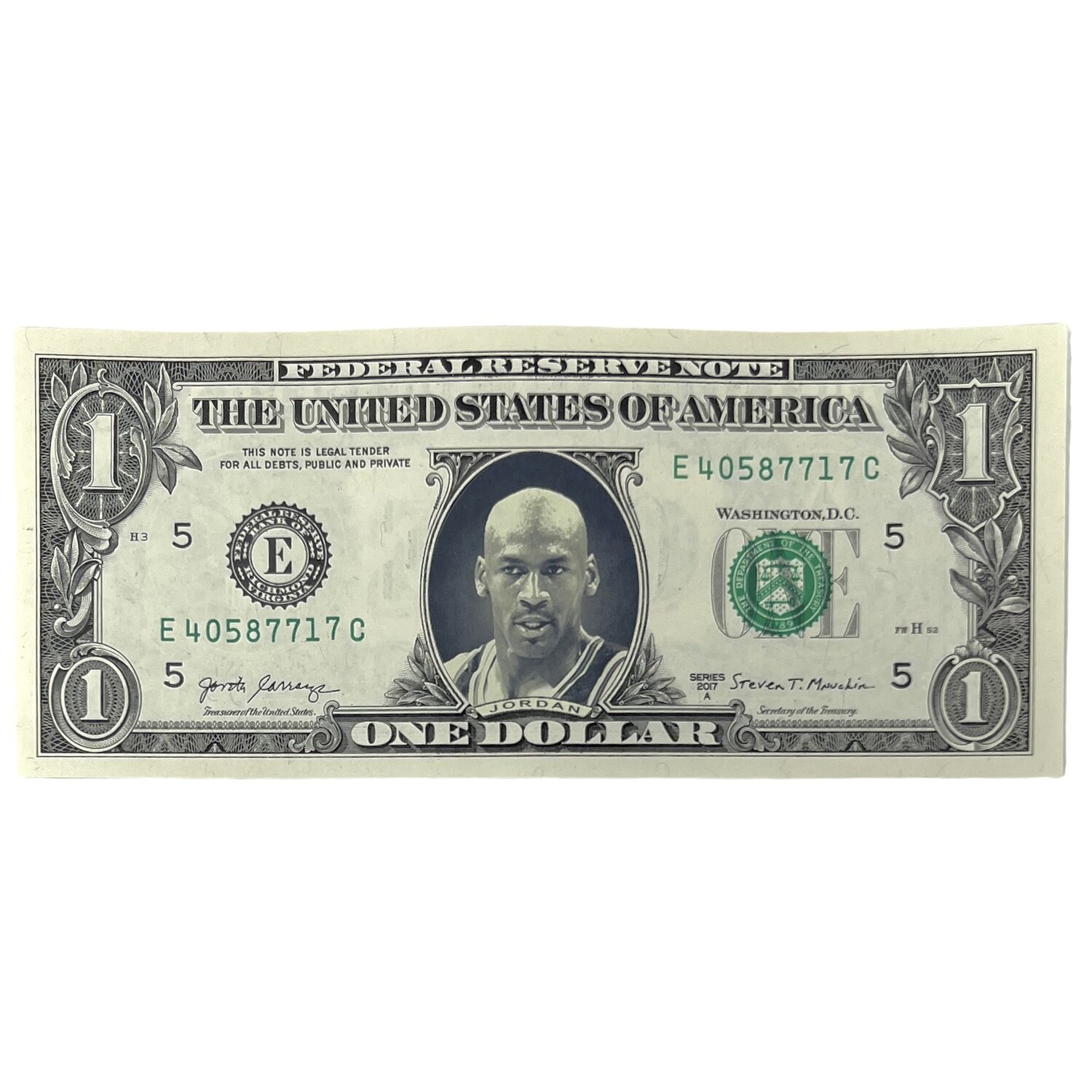 Michael Jordan Famous Face Dollar Bill Michael Jordan Famous Face Dollar Bill