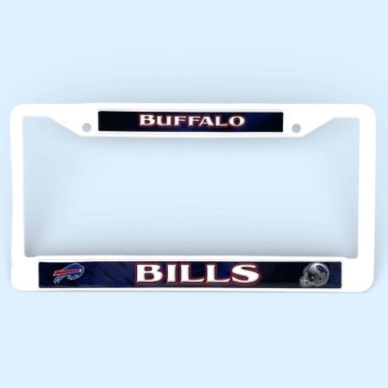 Buffalo Bills White Plastic License Plate Frame Buffalo Bills White Plastic License Plate Frame