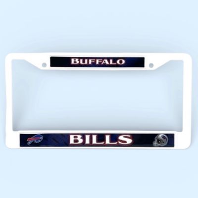 Buffalo Bills White Plastic License Plate Frame