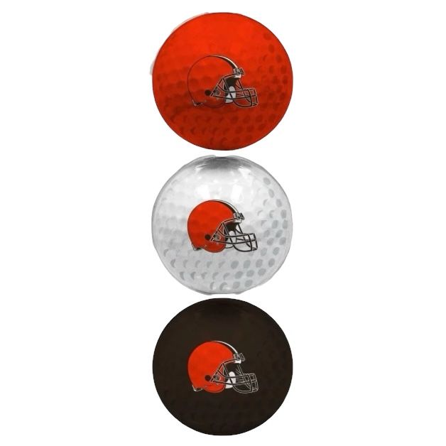 Cleveland Browns Set of 3 Golf Balls