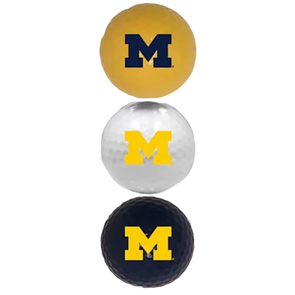 Michigan Wolverines Set of 3 Golf Balls