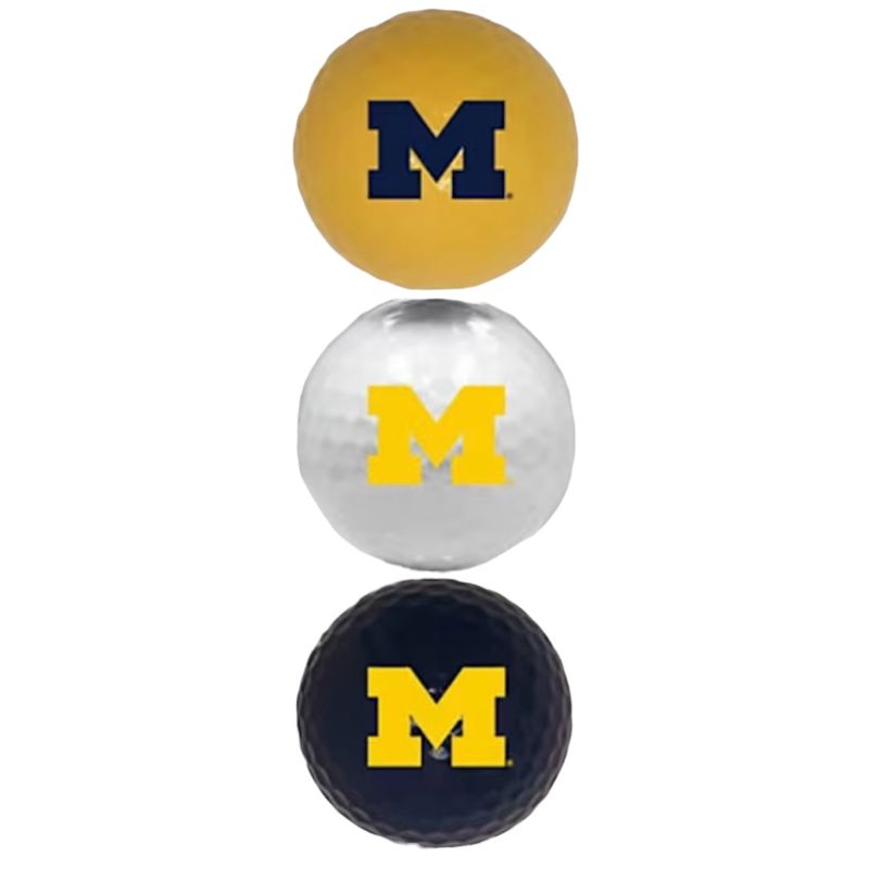Michigan Wolverines Set of 3 Golf Balls