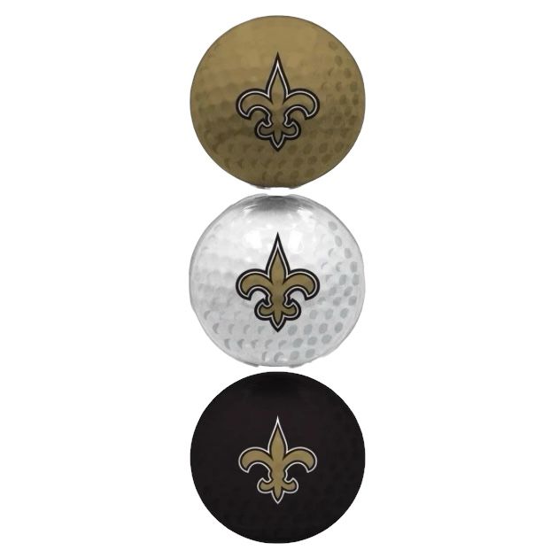 New Orleans Saints Set of 3 Golf Balls