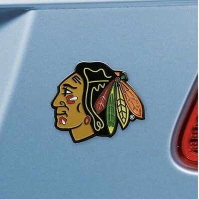 Chicago Blackhawks 3-D Metal Auto Emblem Chicago Blackhawks 3-D Metal Auto Emblem
