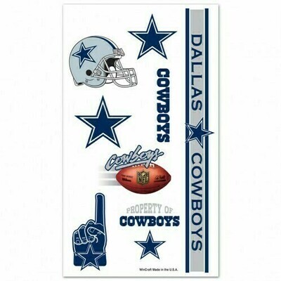 Dallas Cowboys Face-Cals Sheet Temporary Tattoos Dallas Cowboys Face-Cals Sheet Temporary Tattoos