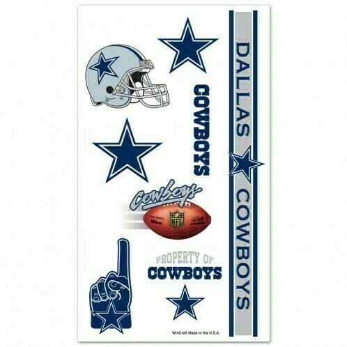 Dallas Cowboys Face-Cals Sheet Temporary Tattoos Dallas Cowboys Face-Cals Sheet Temporary Tattoos