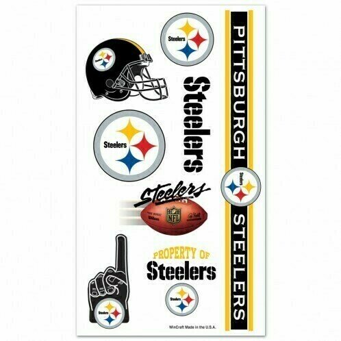 Pittsburgh Steelers Face-Cals Sheet Temporary Tattoos Pittsburgh Steelers Face-Cals Sheet Temporary Tattoos