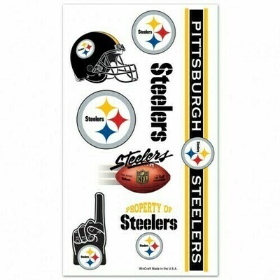 Pittsburgh Steelers Face-Cals Sheet Temporary Tattoos