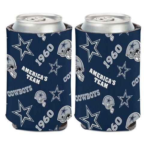 Dallas Cowboys Scatter 12 Ounce Can Cooler Koozie