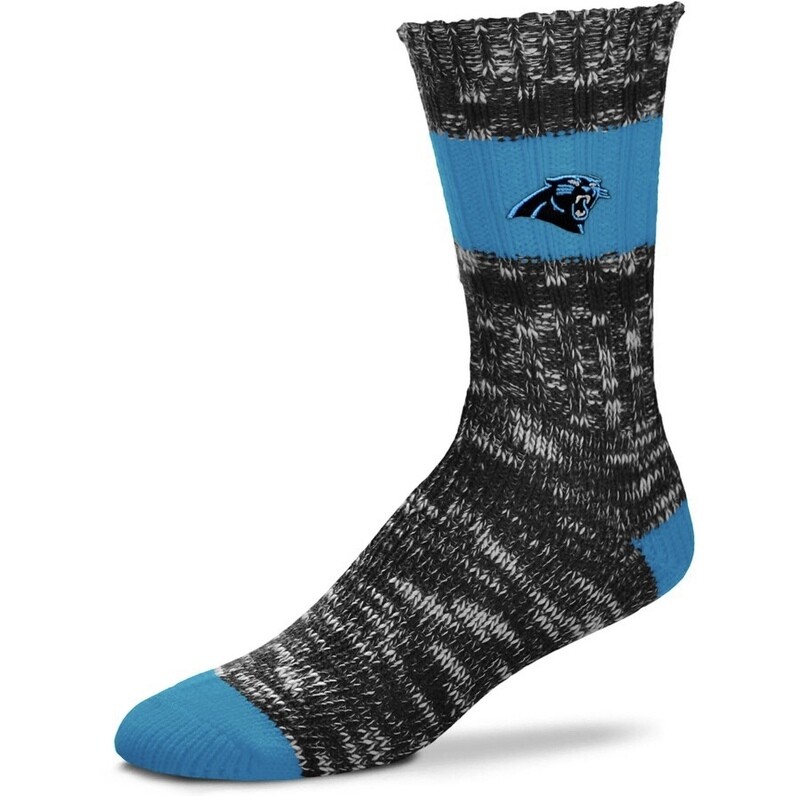 Carolina Panthers Adult Alpine Stripes Crew Socks Carolina Panthers Adult Alpine Stripes Crew Socks