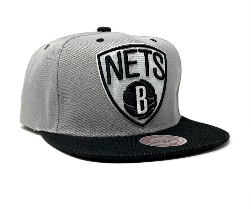 Brooklyn Nets Men’s Grey XL Pop Mitchell & Ness Snapback Hat